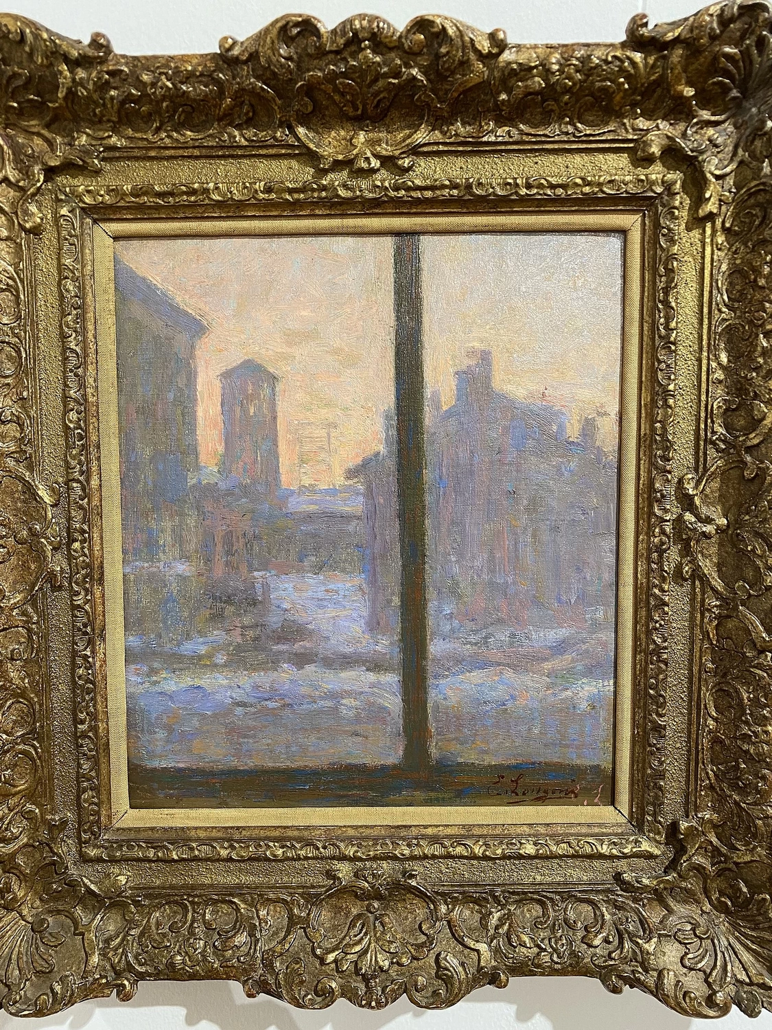 Emilio Longoni - Il campanile della Chiesa di San Pietro in Gessate 1910